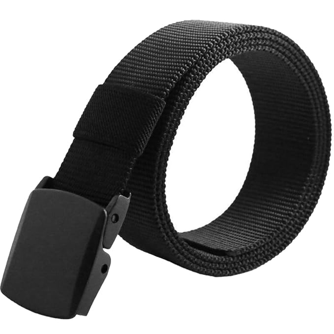 Men Military Outdoor Sports Military Tactical Nylon Buckle Waistband Belt Solid