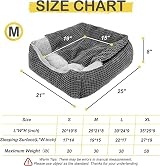 JOEJOY Rectangle Dog Bed Hooded Cave Bed Medium 63x53x21cm Pets view 5