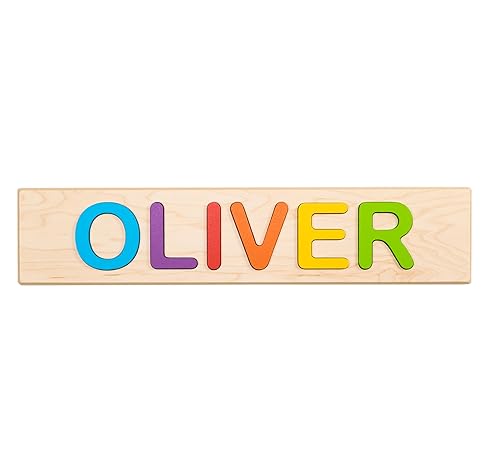 Fat Brain Toys Wooden Personalized Name Puzzles for Toddlers 1-3+
