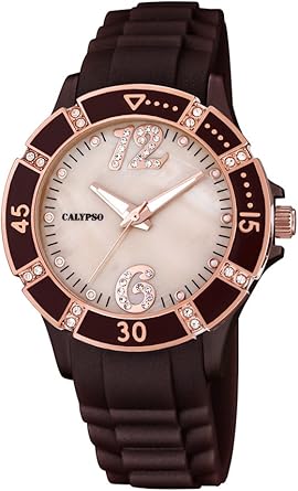 Calypso – Reloj de Cuarzo para Mujer con Beige Esfera ...