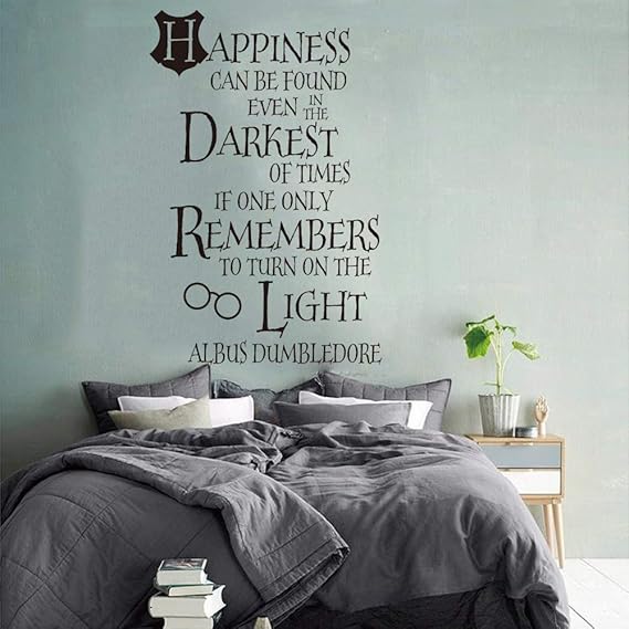 Wandtattoo Wohnzimmer Wandtattoo Schlafzimmer Harry Potter-Zitat-Schlafzimmer-Glück kann gefunden werden Albus Dumbledore-Zitat-Kinderzimmer-Wohnzimmer