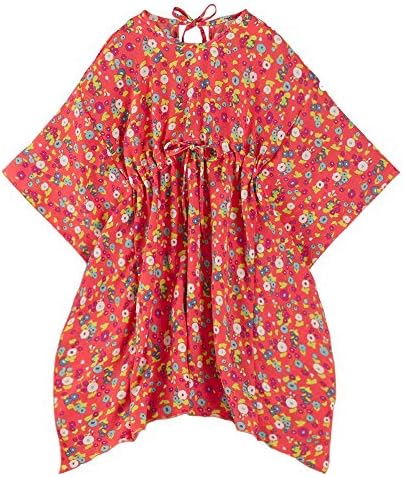 Little Girls Trendy Boutique Design Country Floral Kaftan Beach Wear Cover Up Dress - Proudly Made in USA by Mia Belle Baby