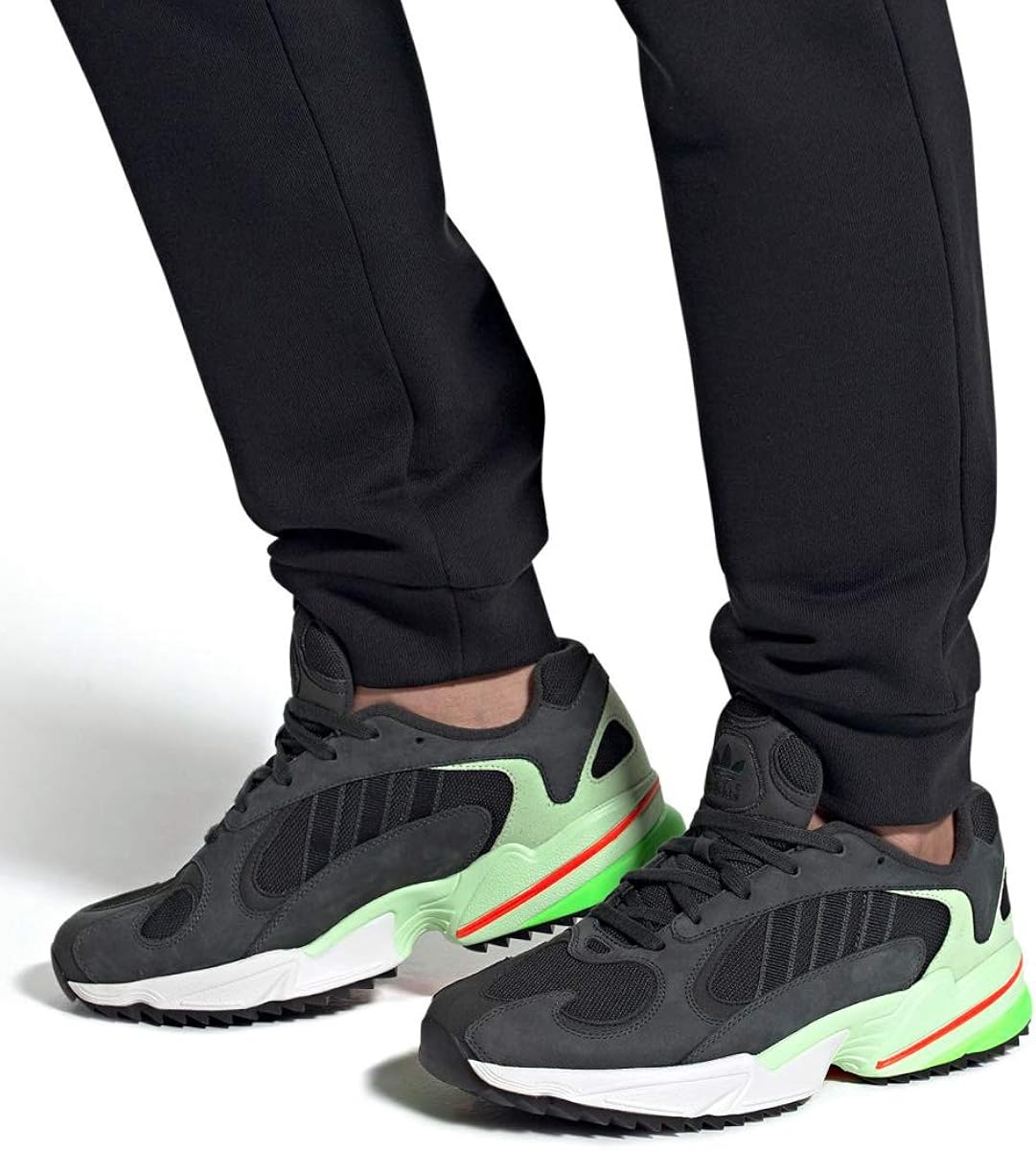 adidas yung suede trainers in black