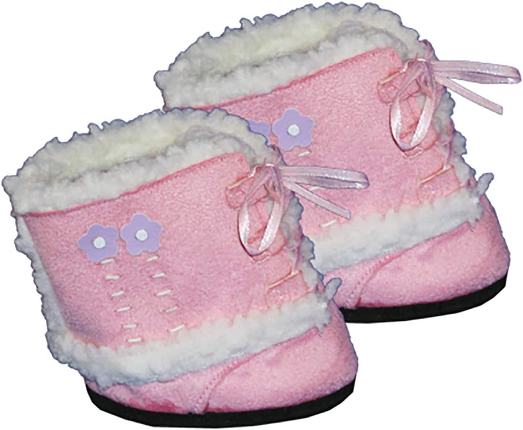 pink furry boots