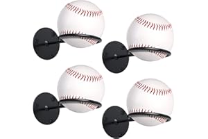 Threan Baseball Softball Display Memorabilia Holder Baseball Wall Mount Holders Heavy Duty Sports Wall Mount Rack for Display Storage, Black