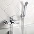 Airuida Wasserfall Wannenarmatur – Wandmontage, Chrom, Einhandgriff, Mit Messingventil, Für Badewanne & Waschbecken