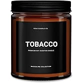 1OAK Tobacco Candle - Scented Candles for Men (Tobacco) - Pipe Candle - Cigar Scented Candles - Long Burning Premium - Soy Wax (7oz.)
