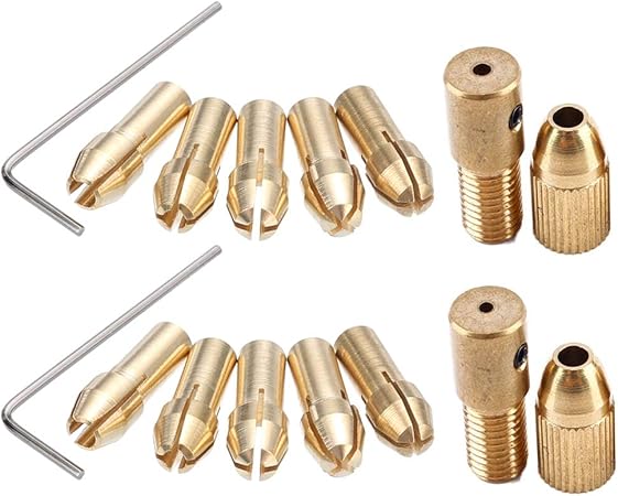 Mandrin De Perceuse 3 Mm – Lot De 10 – Laiton – Pour Outils Rotatifs – Diamètre Tige 4,3 Mm – Changement Rapide