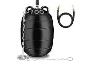 4 Inch Inflatable Pipe Plug Sewer Test Plug with 39.37" Hose and Chain, Inflatable Balloon Rubber Plug for Water Pressure Tes