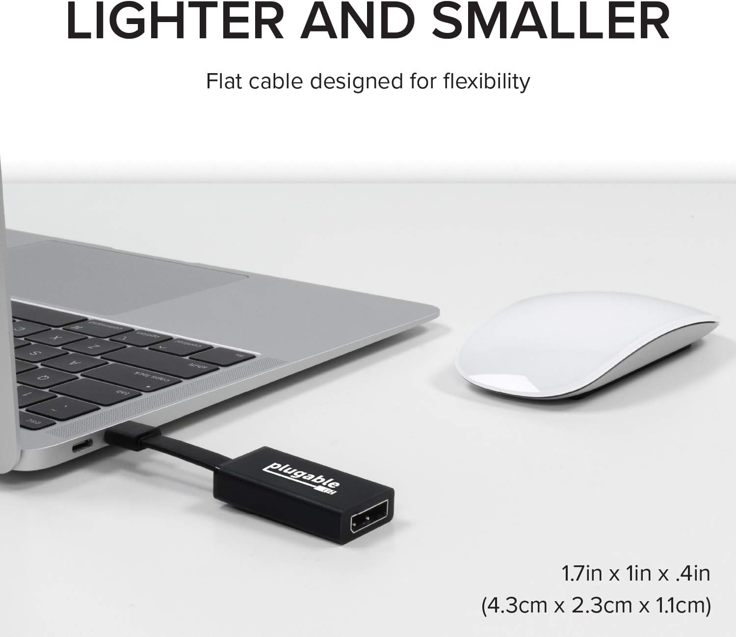 Plugable USB C to DisplayPort Adapter 4K 60Hz, Driverless Thunderbolt 3 to DisplayPort Adapter Compatible with MacBook Pro - Image 5
