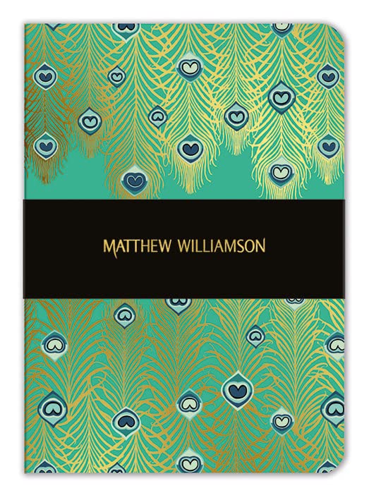 Matthew Williamson Jade Peacock Heart A5 Notebook