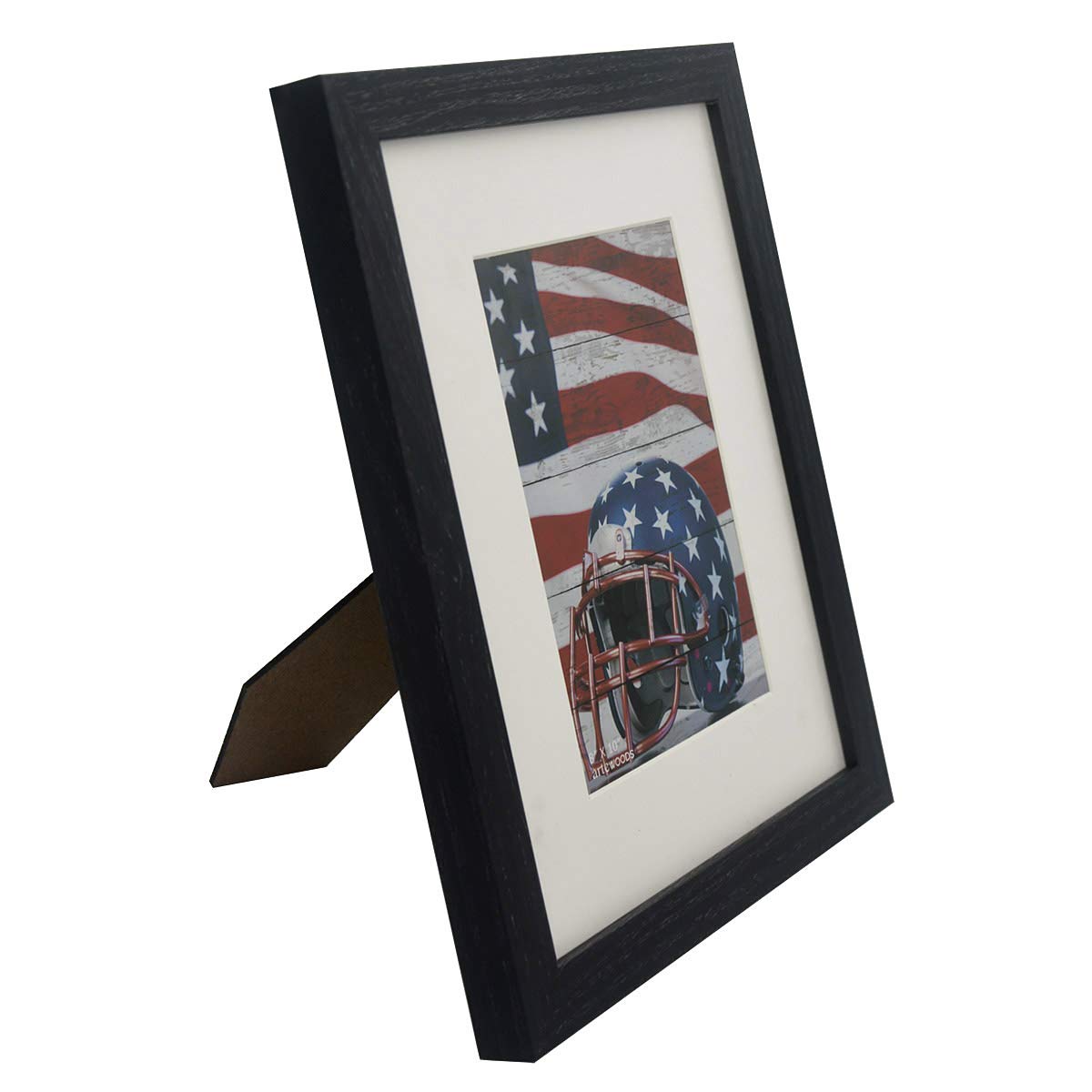 arteWOODS 8x10 Picture Frames 4 Pack Black Solid Wood Collage Photo Frames for Display Pictures 5 x 7 with Mat or 8 x 10 Without Mat, for Tabletop Display and Wall Decoration