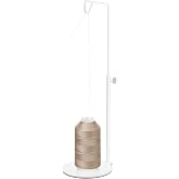 11.22"-18.31" Adjustable Cone Thread Holder for Sewing Machine, Matte White | Heavy Metal Base, For Large Cones, Embroidery Serger or Quilting