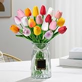 Artificial Tulips 12Pcs Real Touch PU Tulip Fake Flowers Colorful | Arrangement Bouquets for Home Party Decoration