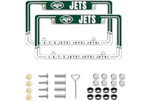 ZTHGS 2Pcs Premium Full Color Aluminum Alloy License Plate Frame for Jets 4 Screw Tag Holder，12" x 6" Laser Cut Aluminum Alloy Frame - Car/Truck/SUV Automobile Accessory (NF1-23)