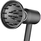 Hair Diffuser Attachment Nozzles for Dy-son Supersonic Hair Dryer HD01 HD02 HD03 HD04 HD08 HD15 Tools Accessaries Parts, Upgraded Magne-tic Diffuser Attachment, Black