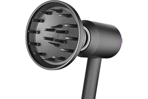 LHHTING Hair Diffuser Attachment Nozzles for Dy-son Supersonic Hair Dryer HD01 HD02 HD03 HD04 HD08 HD15 Tools Accessaries Parts, Upgraded Magne-tic Diffuser Attachment, Black