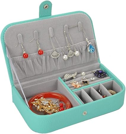 Ruimanda Caja de joyería de viaje mediana con patrón pequeño ...