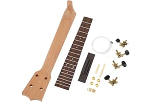Ukulele Neck Kit,DIY Rosewood Fretboard 26 Inch Build Assembly for Family Crafting Activities DIY Enthusiasts Musicians