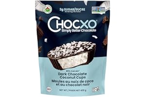 CHOCXO ORGANIC Chocxo Dark Chocolate Coconut Cups, 14.8 oz (420 g)