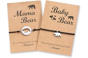 MANVEN Mothers Day Gifts for Mom Daughter, Mother Daughter Bracelets Mommy and Me Heart Matching Bracelets Daughter Gift from Mom