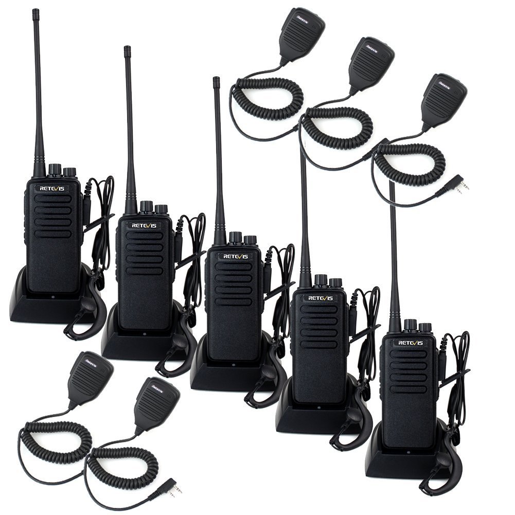 Retevis RT1 Walkie Talkies with Earpiece and Mic,Long Range Heavy Duty