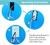 VCE 2 Pack White Single Gang Brush Wall Plate Cable Pass Through for TV HDMI view 5