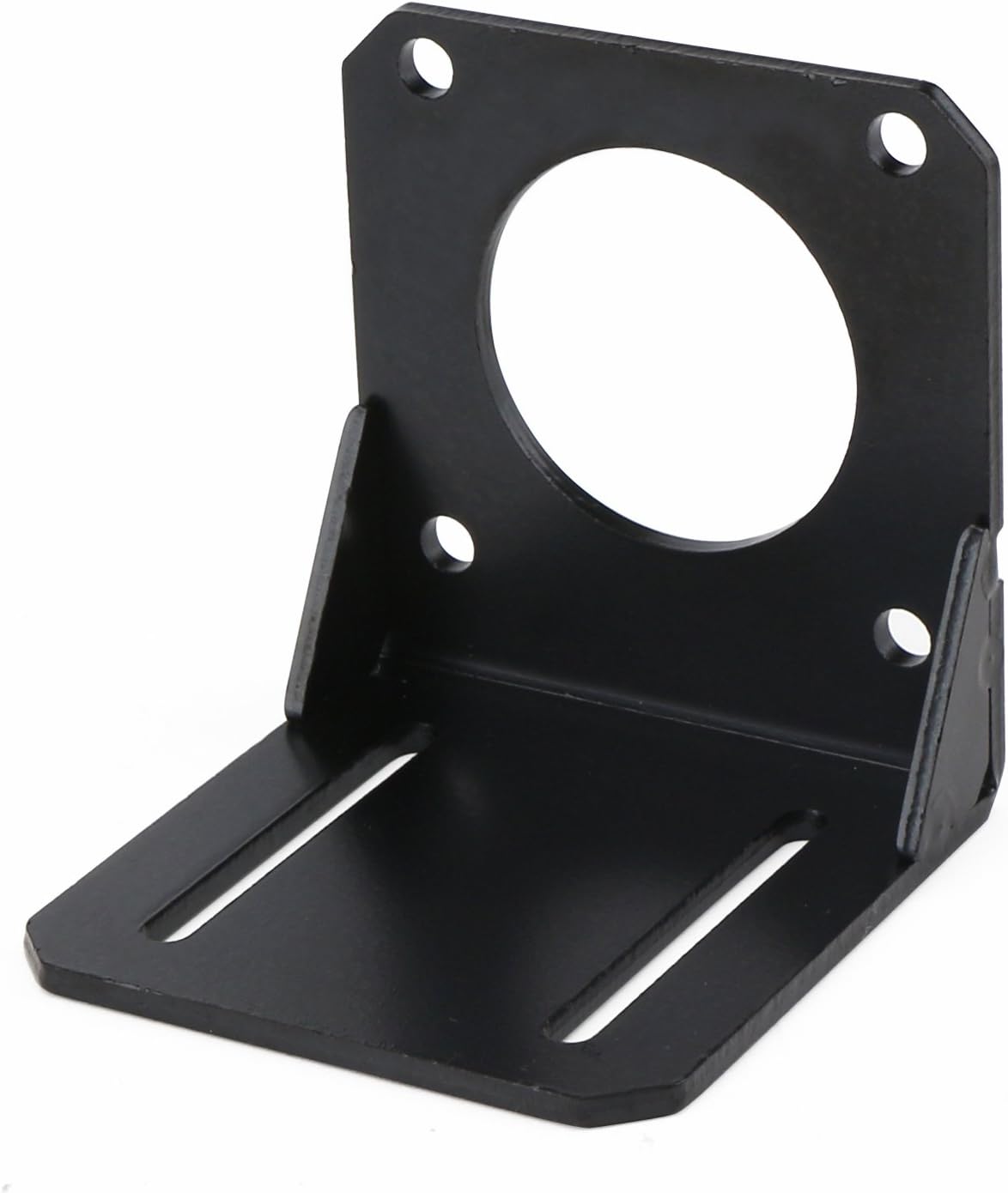 DROK 2Pcs Steel Black Nema 23 Stepper Motor Mount Bracket, Strong 57 Stepper Motor Holder Fixed Seat - - 