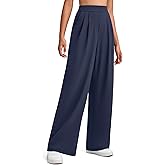 G4Free ShiftReady Women's Wide Leg Dress Yoga Pants with Pockets Dressy Casual Slacks High Waist Work Trousers