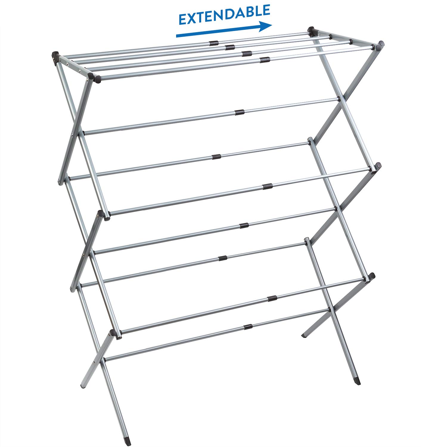 Artmoon Gobi Foldable Drying Laundry Rack, Portable Clothes Horse Made of Rustproof Steel, Extendable 17.3''- 29.5''