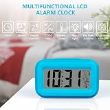 Vicloon Digital Alarm Clock Bedside Blue LED 12/24H Temp Date Timer Snooze view 3