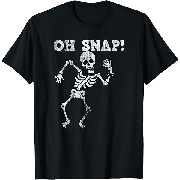 Amazon.com: Broken Arm Halloween Aww Snap Skeleton T-Shirt