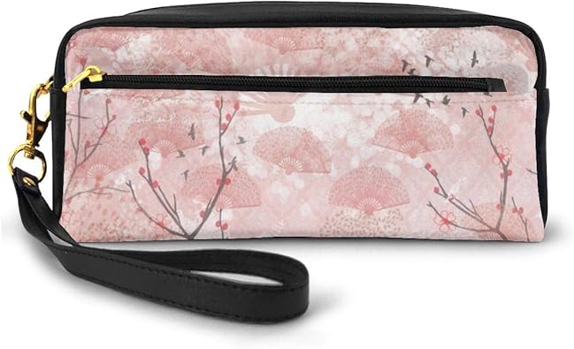 Amazon 長財布 ポーチ 和風 桜 バックグラウンド レザーバッグ 化粧バッグ おしゃれ かわいい 小型バッグ ペンケース クラッチポーチ メイクポーチ シューズ バッグ