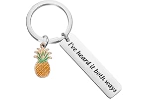 FAADBUK TV Show inspired keychain I‘ve Heard It Both Ways TV Show Quote Pineapple Lover Gift
