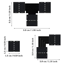 30 Pieces RGB LED Strip Connector Full Kit, 4 Pin