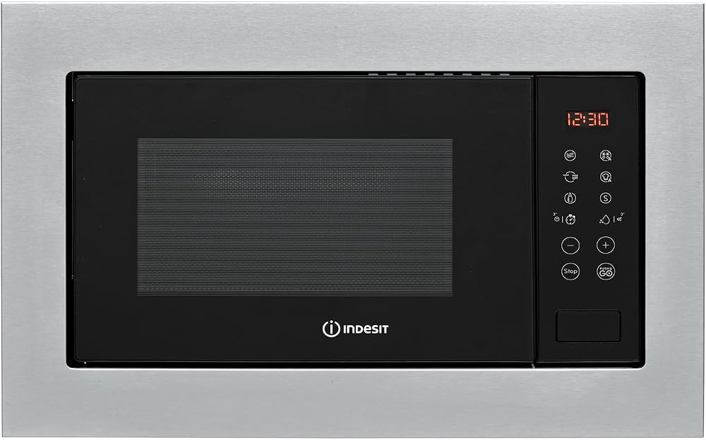 Indesit 25L 900W Built In Microwave Oven with Grill - Stainless Steel