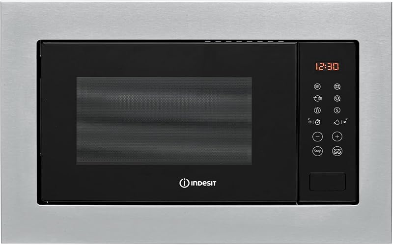 Indesit 25L 900W Built In Microwave Oven with Grill - Stainless Steel