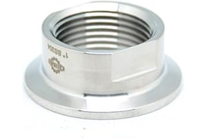 QiiMii Sanitary Female Threaded Pipe Fitting to 1.5 Inch Tri Clamp (OD 50.5mm Ferrule) (Pipe Size: 1" NPT)