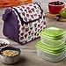 Fit & Fresh Morgan Insulated Lunch Bag Set for Kids, Includes Reusable Containers and Ice Pack, Padded Shoulder Strap, Girls, Hoot Owl