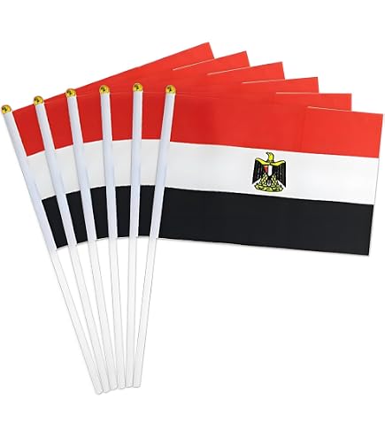 6 Autocollants Drapeau Égyptien En Vinyle 4 Cm – Résistants, Pour Voiture, Casque, Fenêtre - 8
