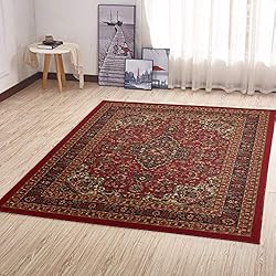 Machine Washable Medallion Oriental Design Non-Slip