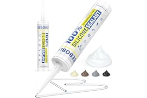 Silicone Caulk & Sealant Clear, 100% Waterproof Silicone Sealant, Shrink & Crack Proof, Silicone Sealant Caulking for Kitchen