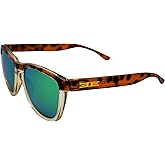 Epoch Eyewear LXE Skateboarding Sport Sunglasses Tortoise Gold with Green Mirror Polarized Lens