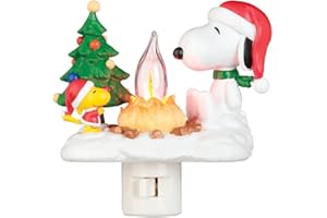 Peanuts Snoopy by Camp Fire 4.5 Inch Polyresin Swivel Plug Flickering Night Light