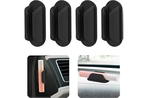 HUIKANGSHENG 4 Pcs Car Lip Balm Holder, Silicone Holder for Chapstick, Self-adhesive Lip Balm Holder,Women's Car Interior Accessorie(Backl)