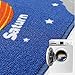 HUAHOO Kids Round Rug Solar System Learning Area Rug Children's Fun Area Rug - Non Slip Bottom (NASA Stars, 31