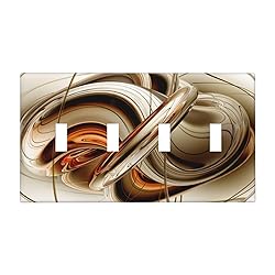 Modern Abstract Lines Painting Quad Toggle Light