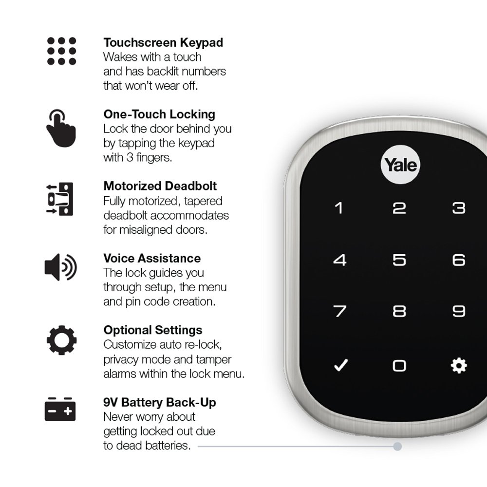 Yale Assure Lock SL with Z-Wave - Smart Key Free ...