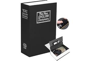 Book Safe With Combination Lock, ALLOMN Dictionary Hidden Safe with 3 Digit Combination Lock, Portable Safe, Book Safe Lock B