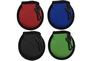 Golf Club Cleaning Bag, 4Pcs Comfortable Wear Resistant Portable Golf Ball Cleaner Pouch with Hook Cleaning Bag for Men Women